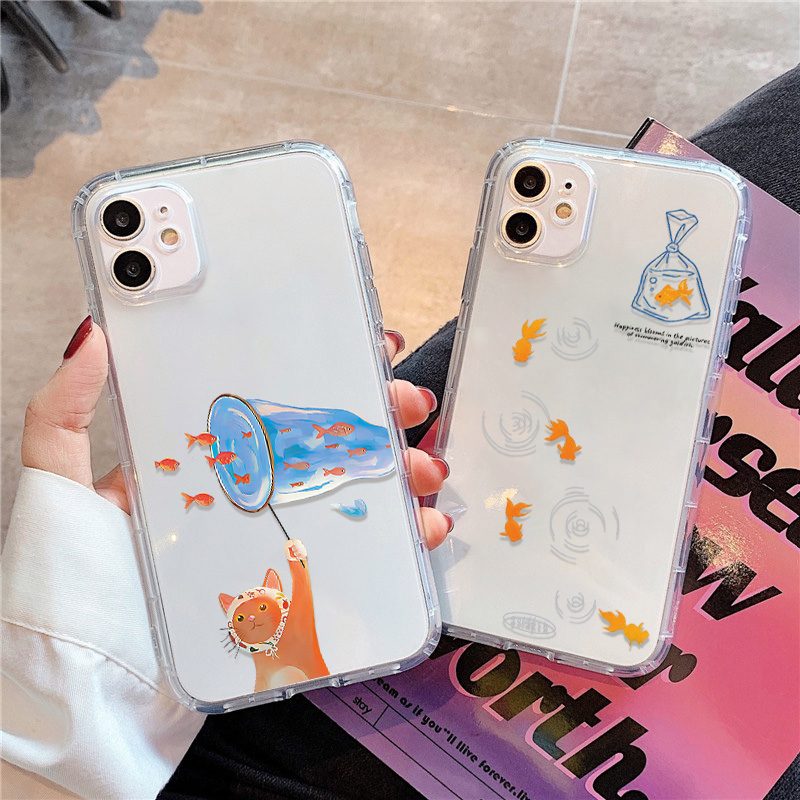 Apple Iphone 16 - 사랑스러운 물고기 클리어 폰 케이스 아이폰