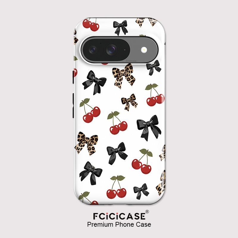 Google Pixel 8A - Fcicicase 보우 노트스 체리 폰 케이스