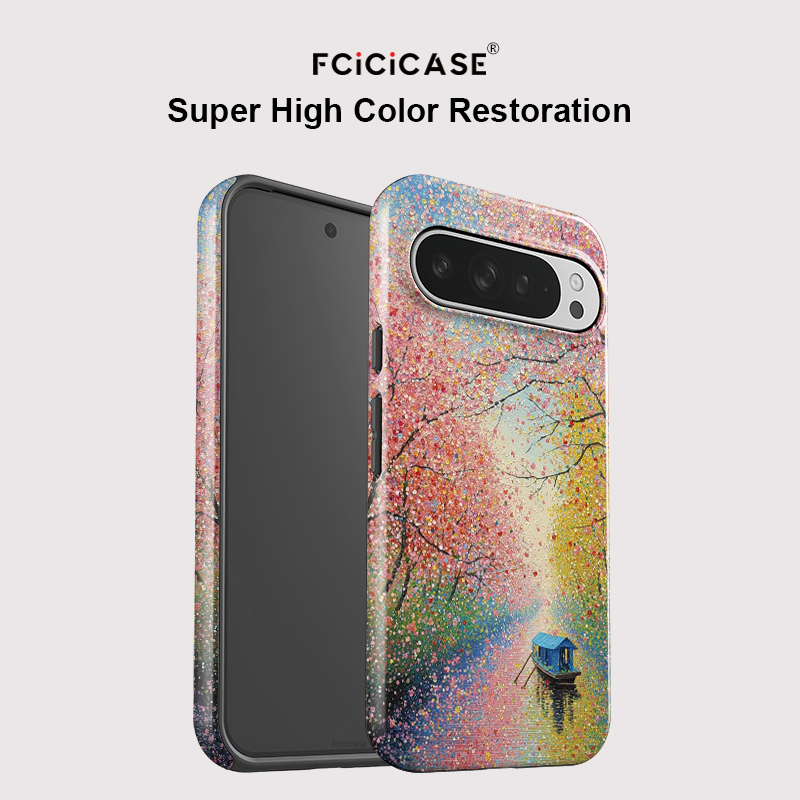 Fcicicase 다채로운 트리 보트 프린트 전화 케이 - Google Pixel 8A 리뷰 및 가격